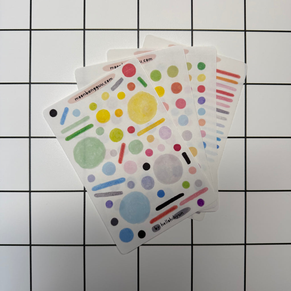 FLIGHT play l semi clear planner sticker sampler sheet