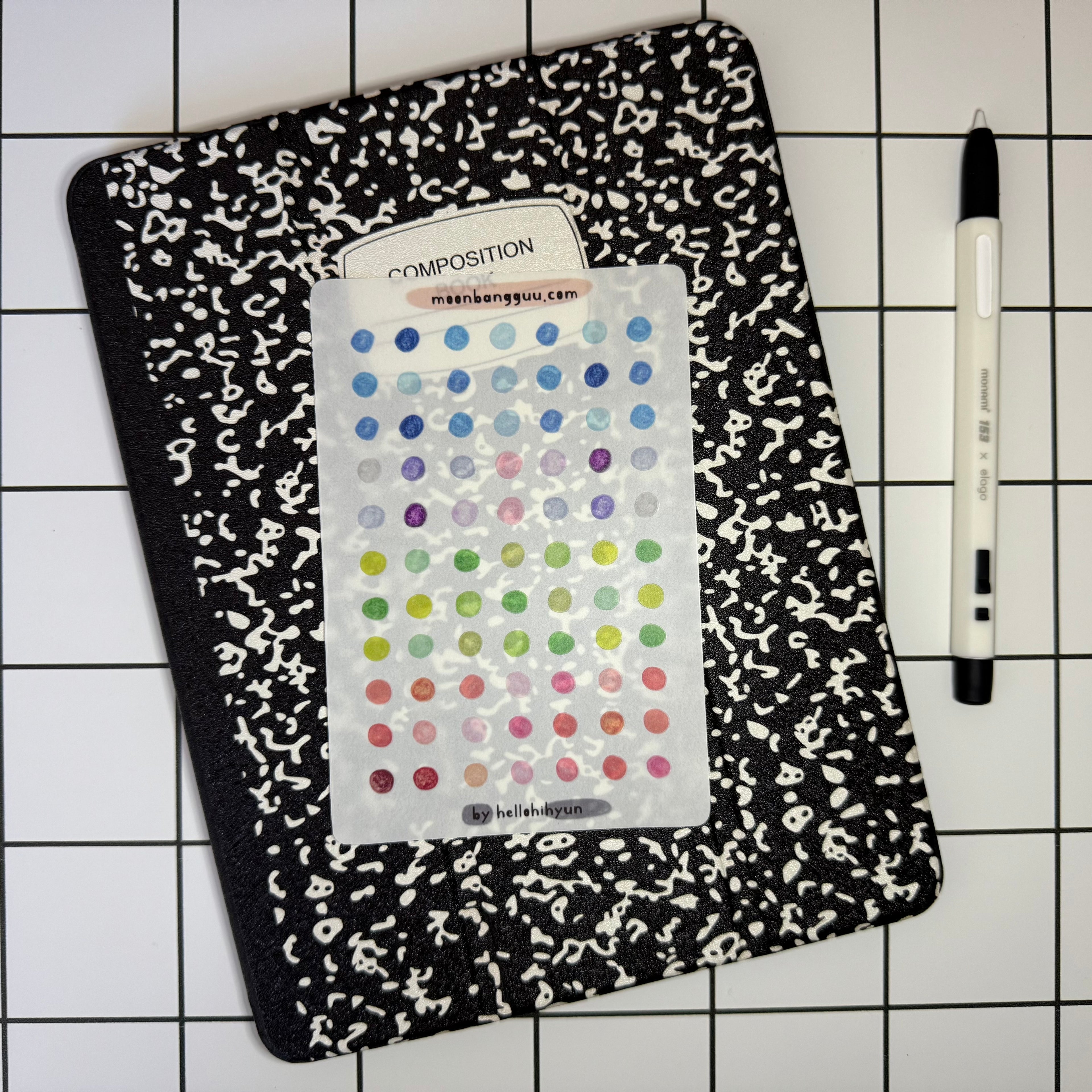 [DOT small] semi clear planner sticker sampler sheet