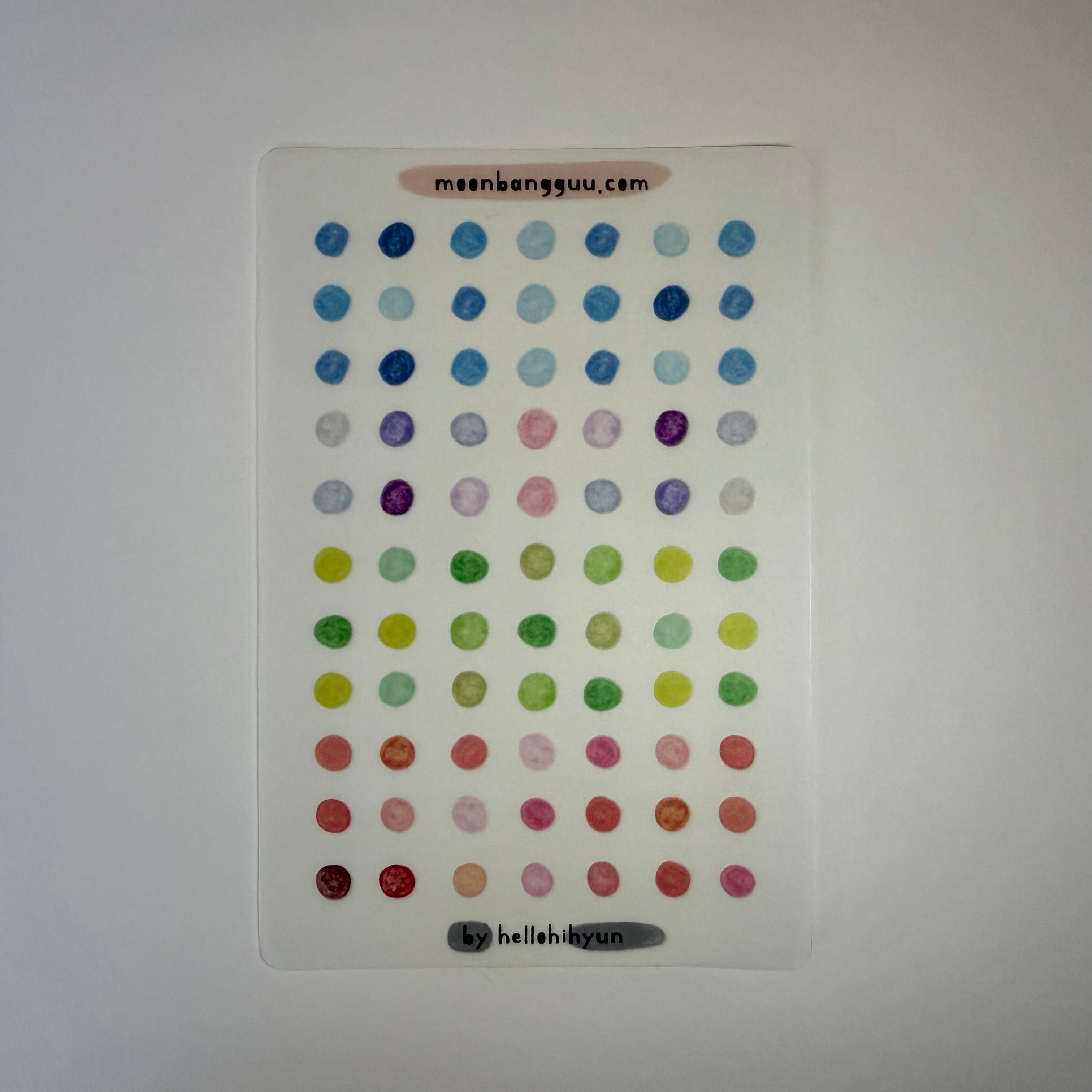 [DOT small] semi clear planner sticker sampler sheet