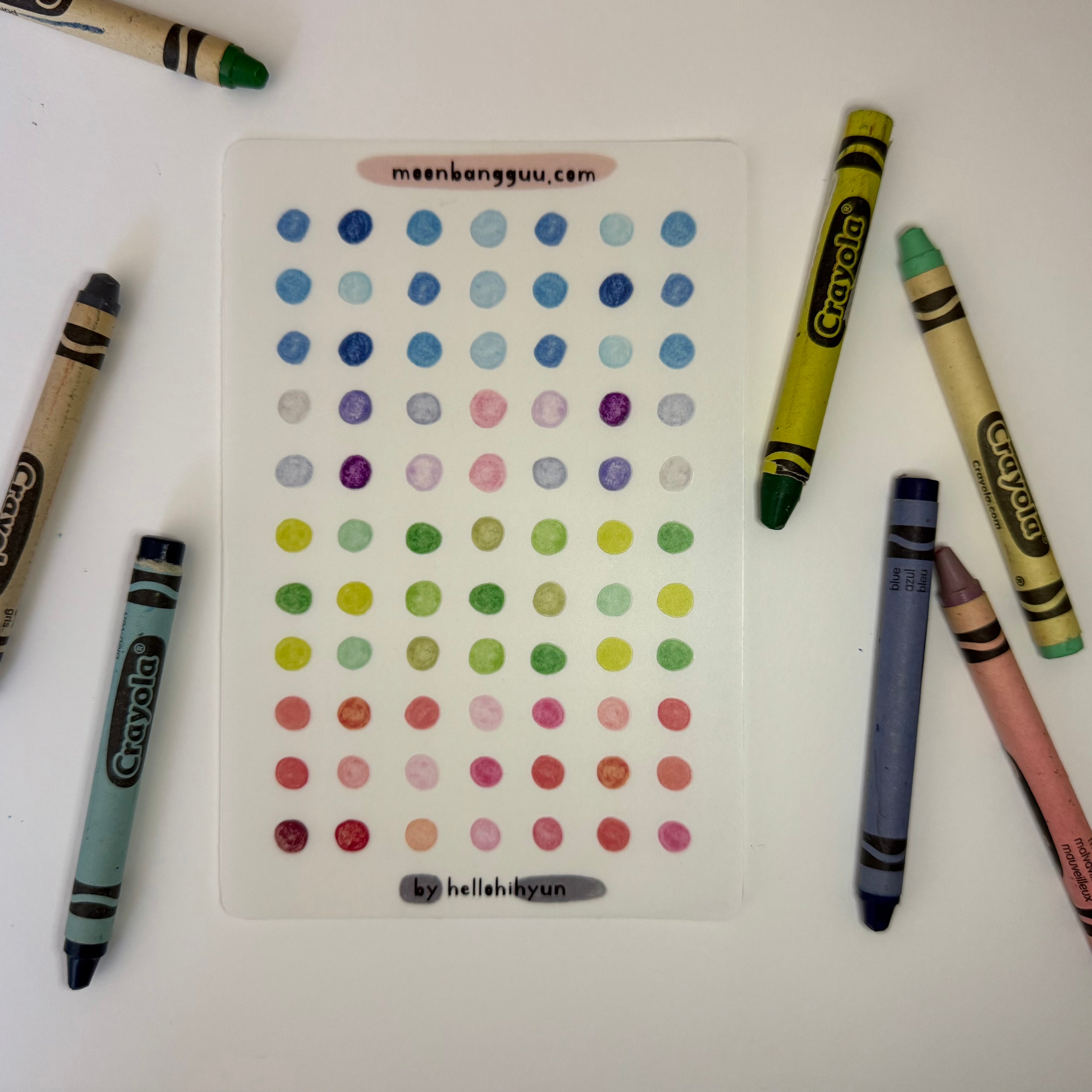 [DOT small] semi clear planner sticker sampler sheet